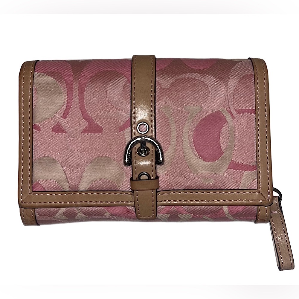 Rare Coach Signature Vachetta Leather Wallet